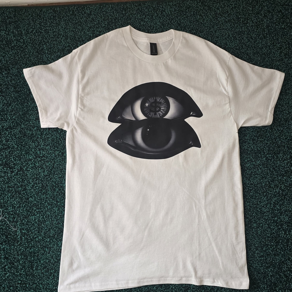 Gildan White T-Shirt with Black Eye Graphic
